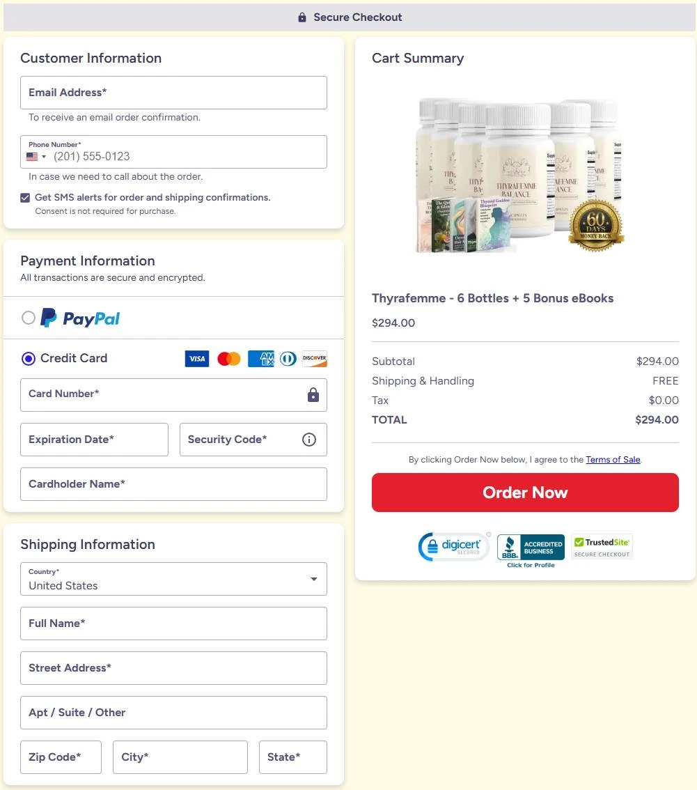  Thyrafemme Dietary Supplements